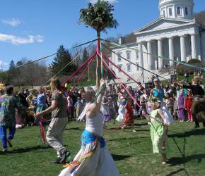 May Pole dance at all Species celebration
