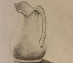 Drawing of a pitcher